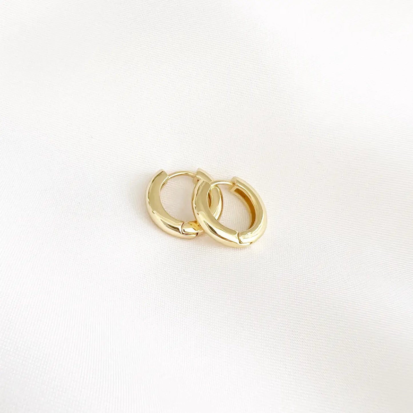 Golden Rule Huggie Hoops Earrings Gold Filled