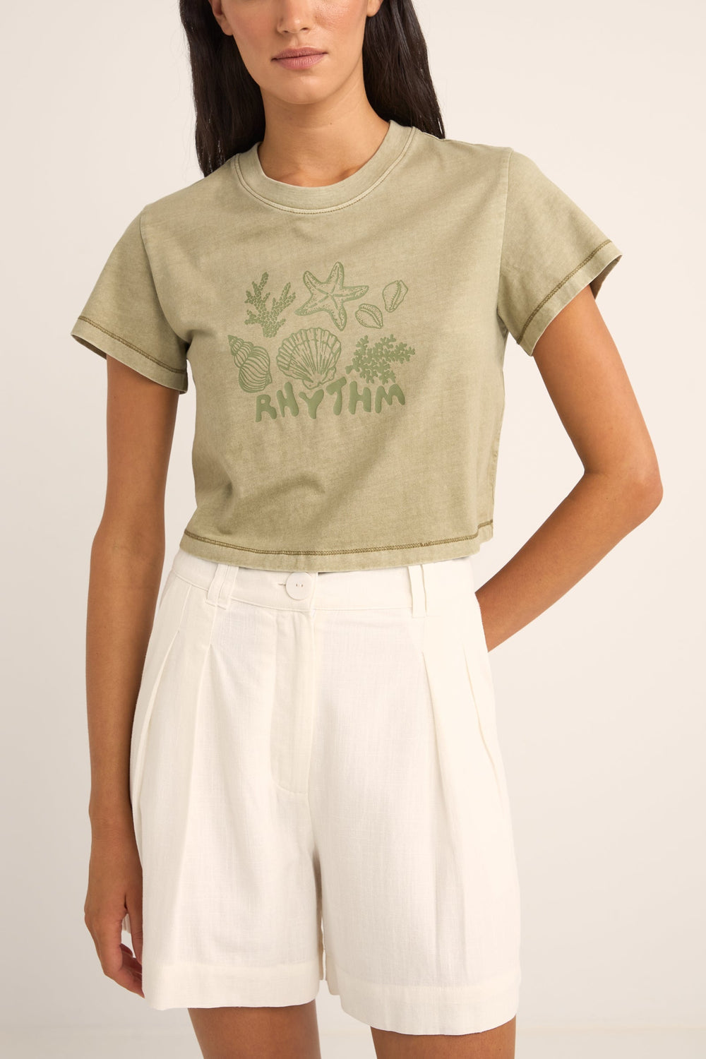 Beachcomber Crop Crew Tee