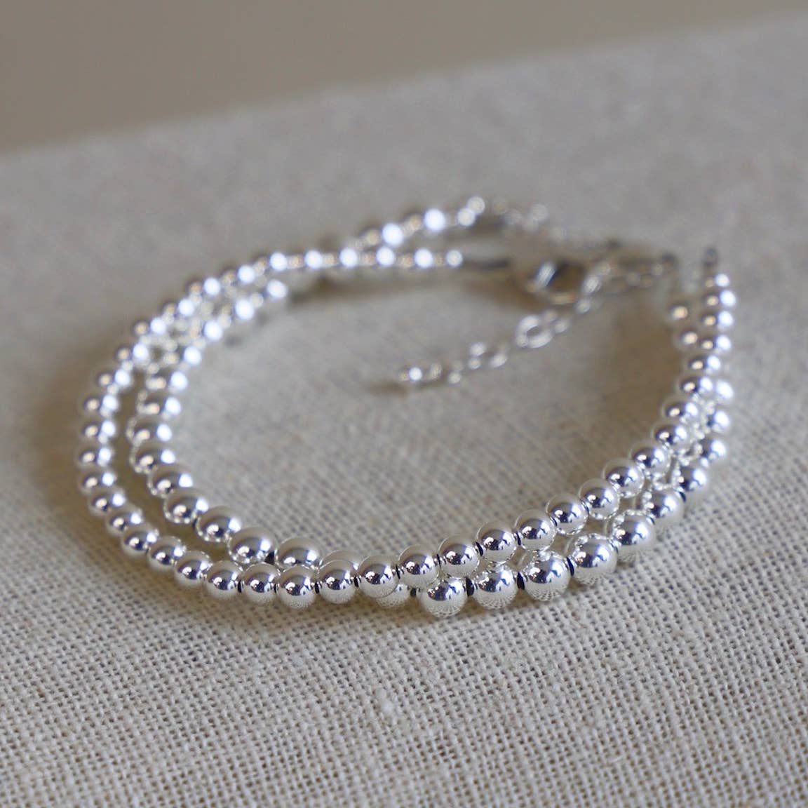 Silver Filled Beaded Bracelet