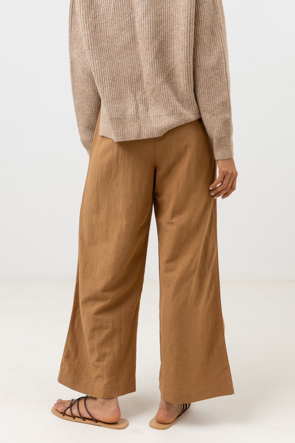 Sunrise Wide Leg Pant Tan