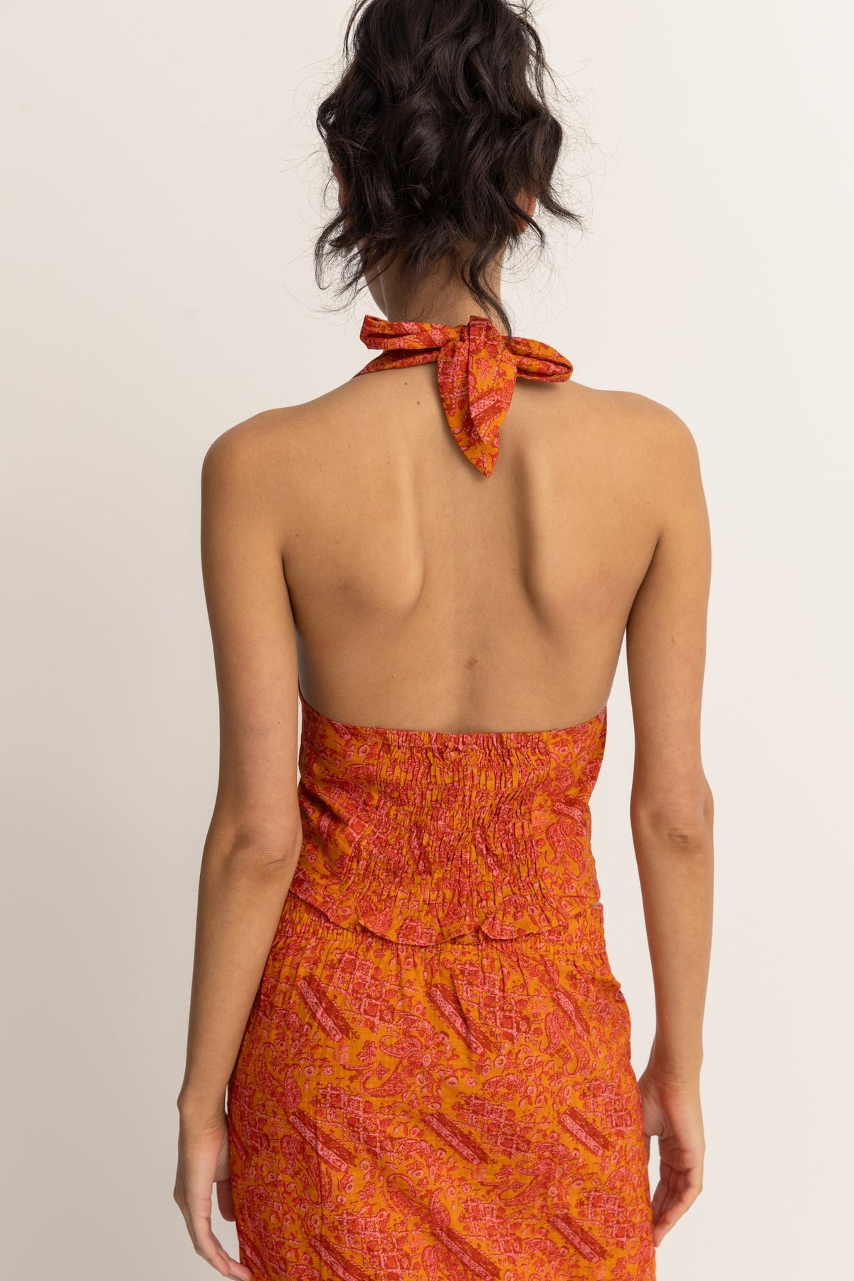 ADIA PAISLEY HALTER TOP
