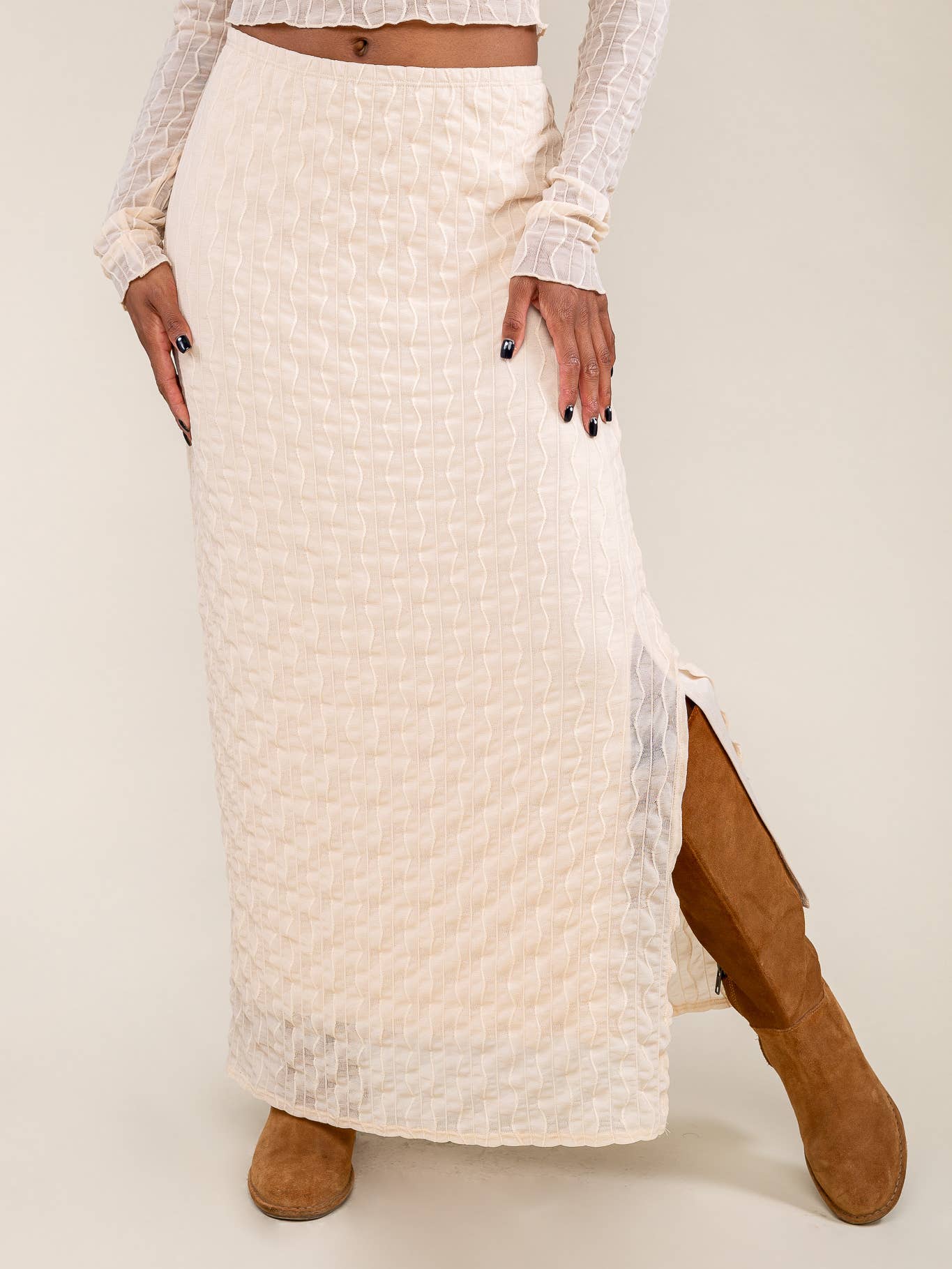 Abra Jacquard Mesh Skirt