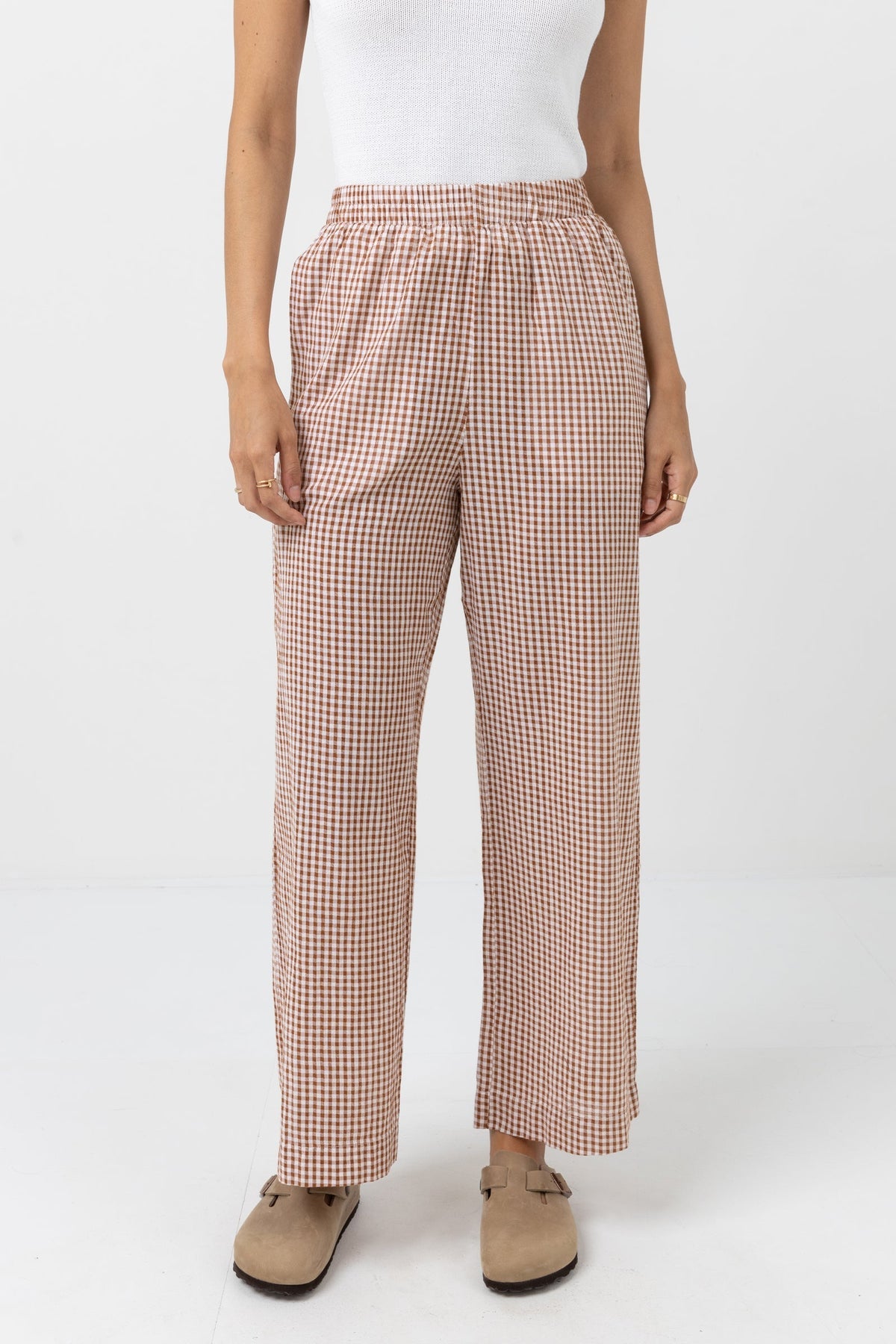 Lola Check Wide Leg Pant
