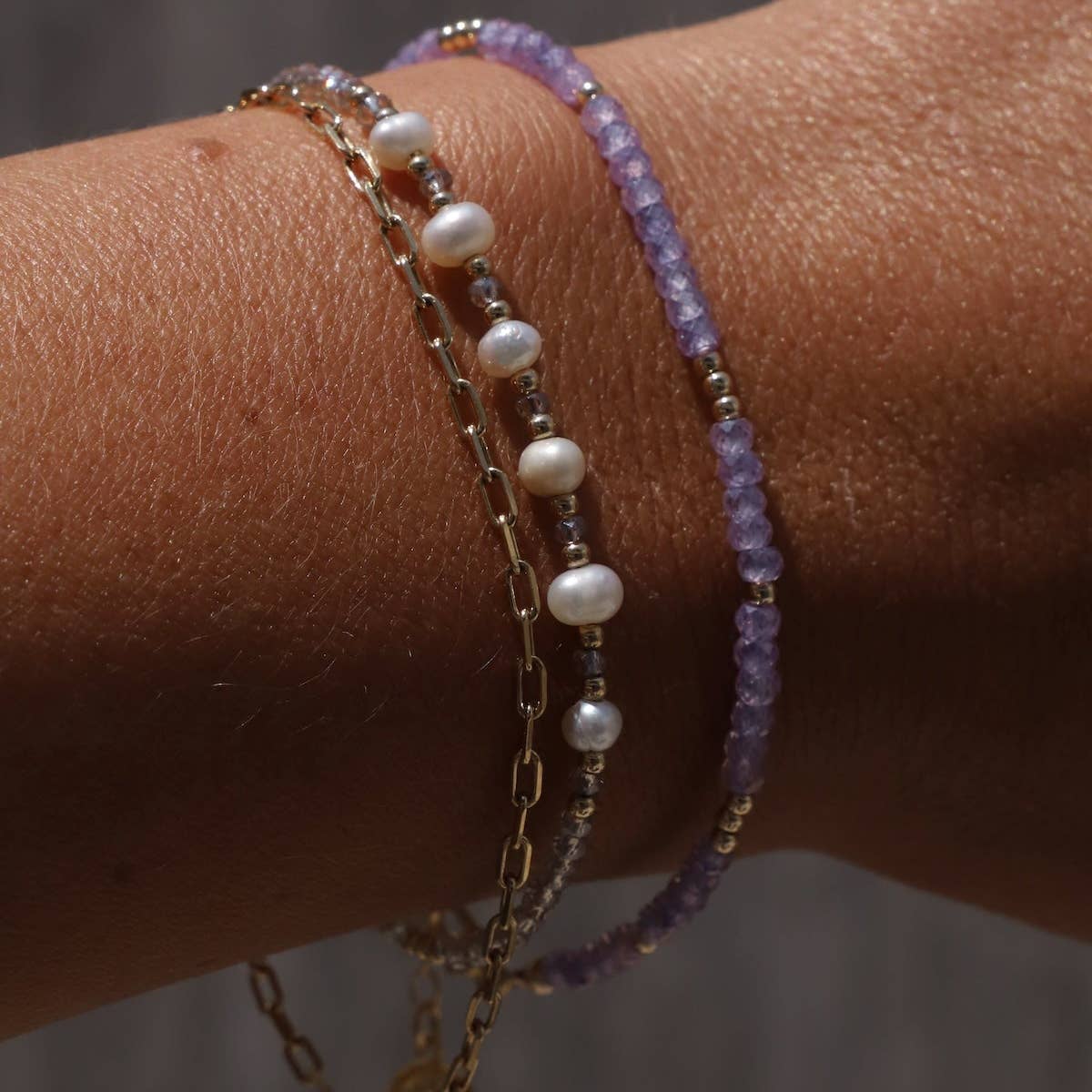 Lavender Beaded Bracelet