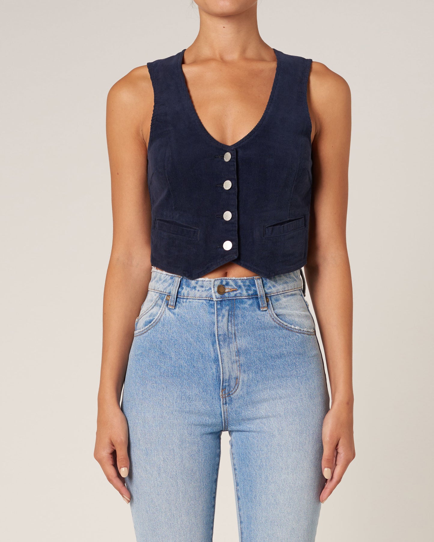 DALLAS VEST NAVY CORD