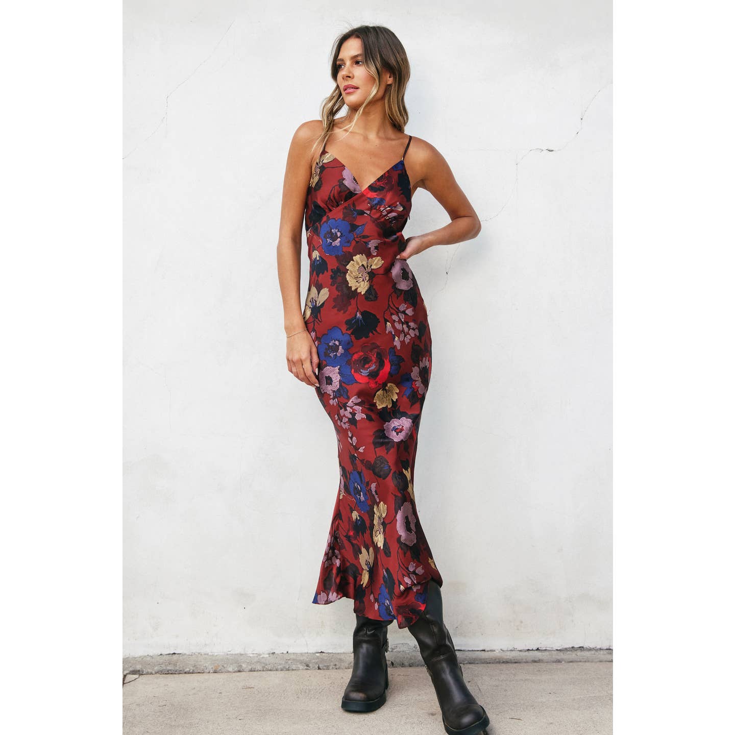 Fireplace Chevron Seam Open Back Dress