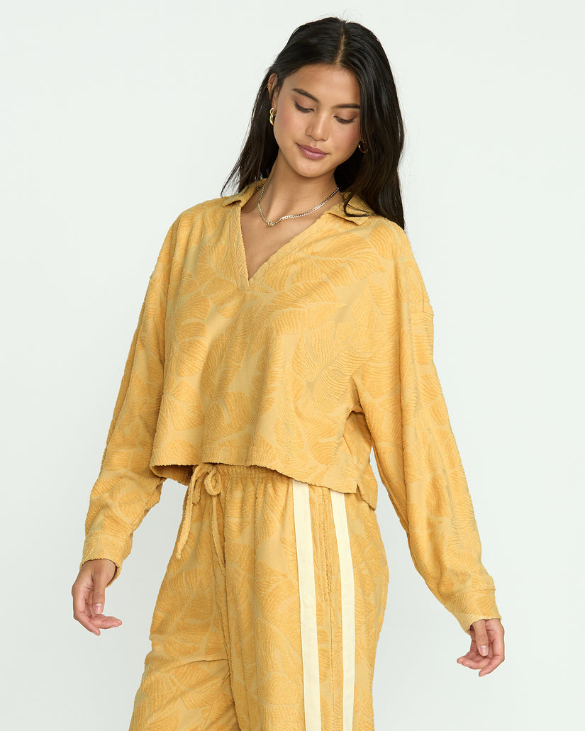 Sun Palm Terry Pullover Sweatshirt