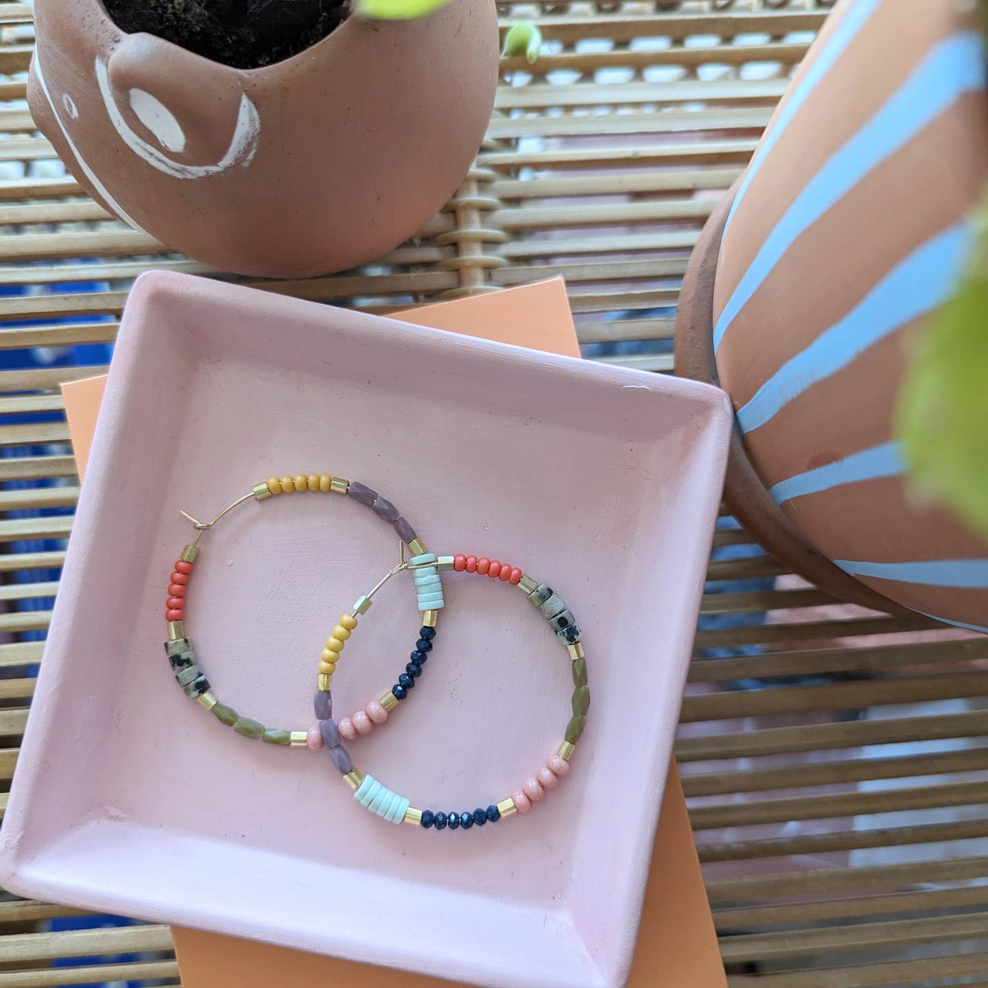 Meg Beaded Hoops
