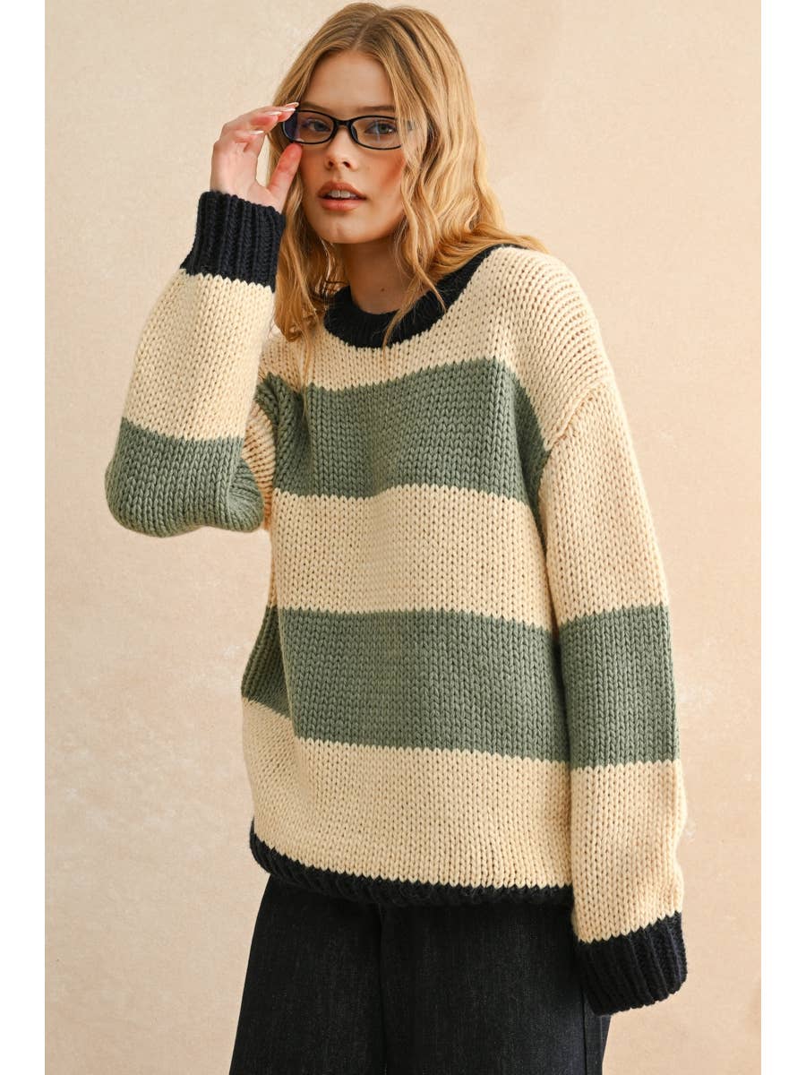 Wide Stripe Sweater