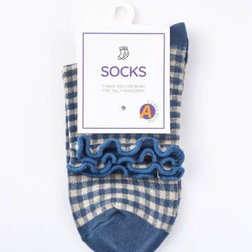 Check Lace Socks