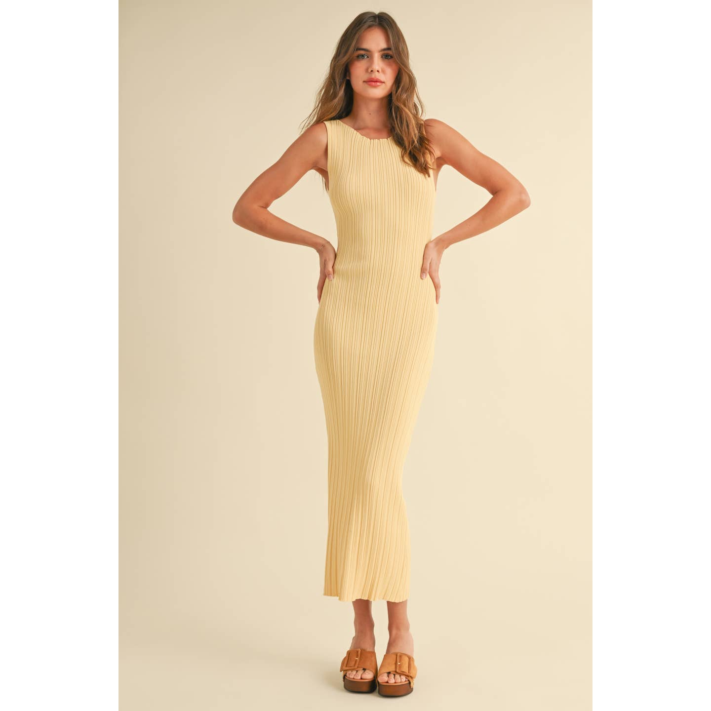 Rib Knitted Long Dress