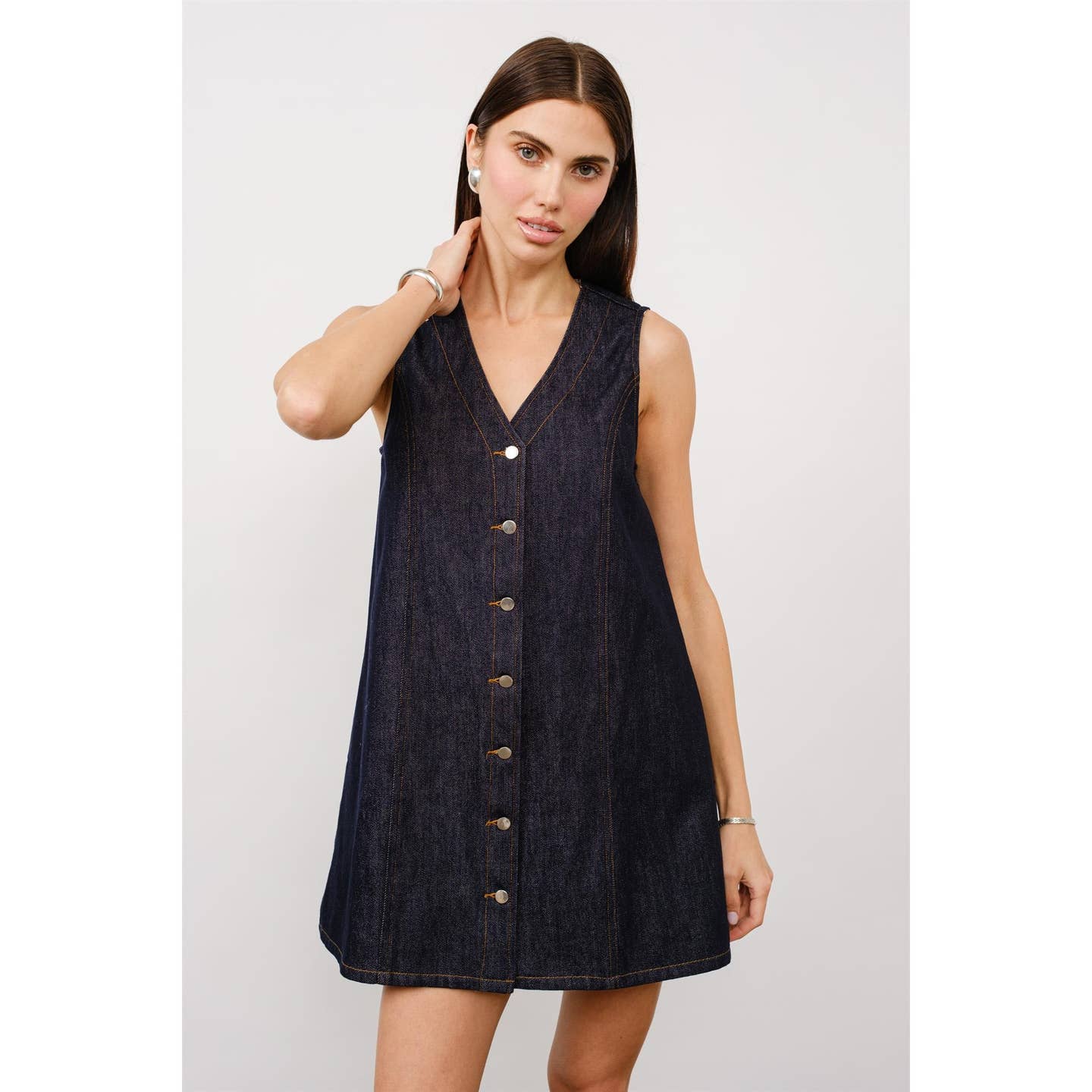 Marigold Denim Shift Dress Blue Harvest Apparel Marigold Denim Shift Dress Blue Harvest Apparel