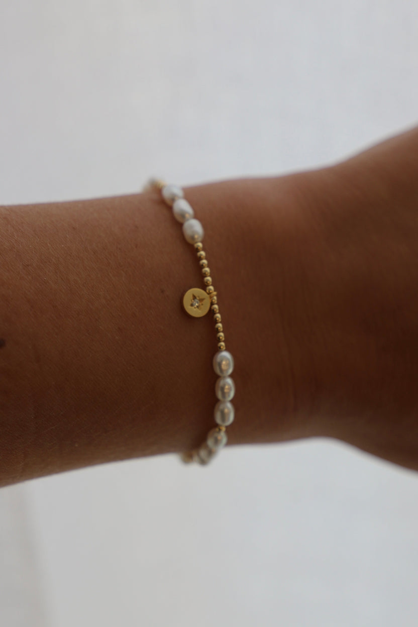 Pearl Star Charm Bracelet