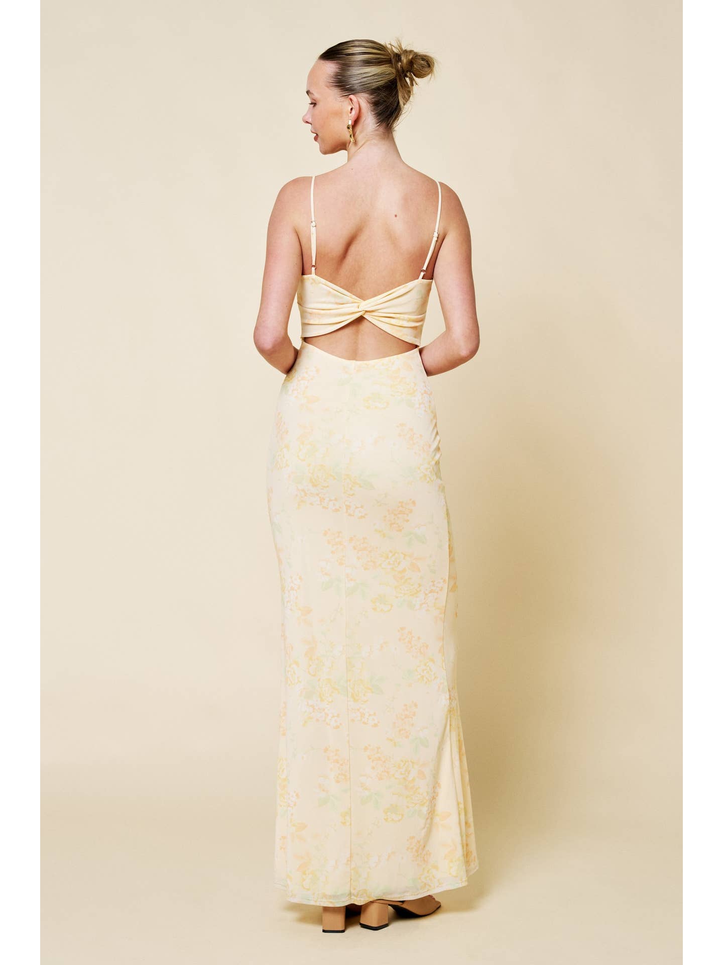 Floral Cut-Out Maxi Dress