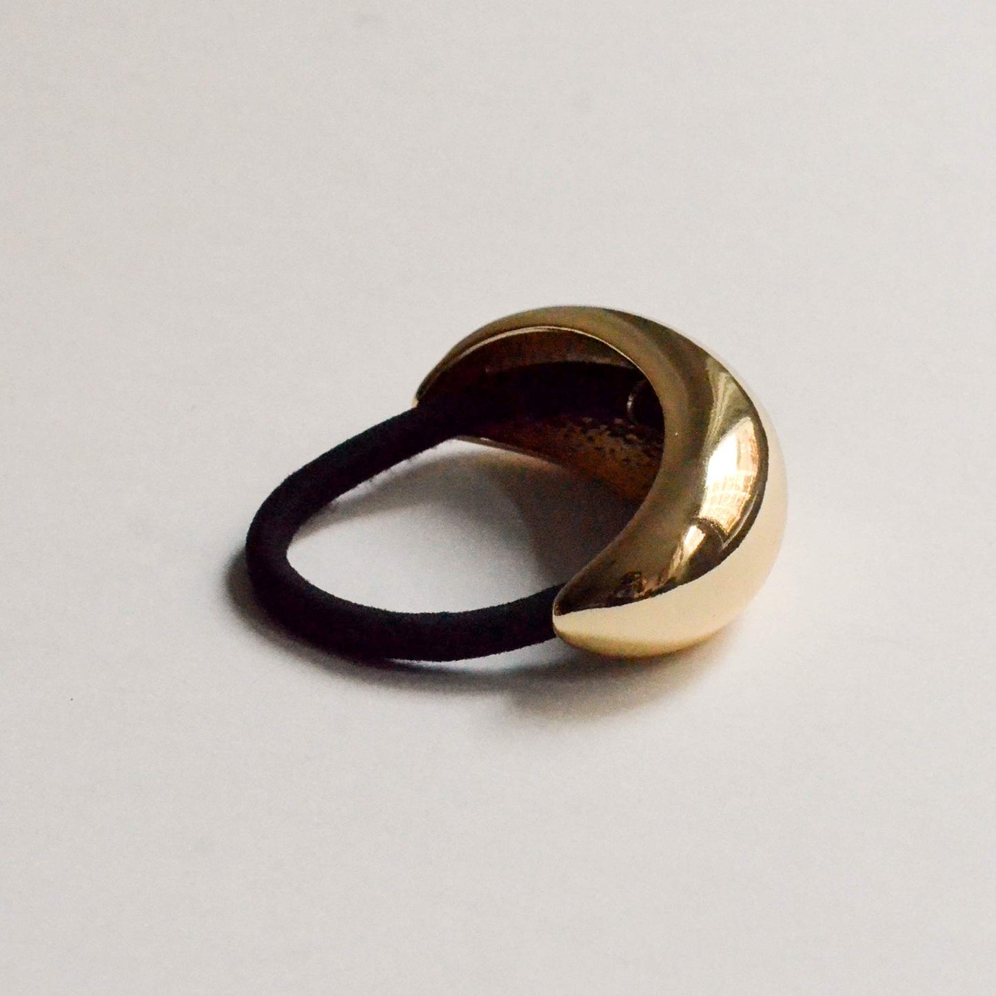 Wide Crescent Metal Cuff Hair Tie