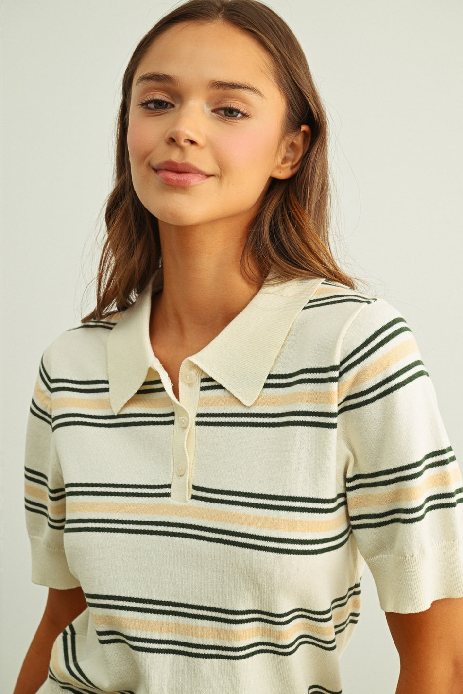 Multi Color Stripe Polo Shirt