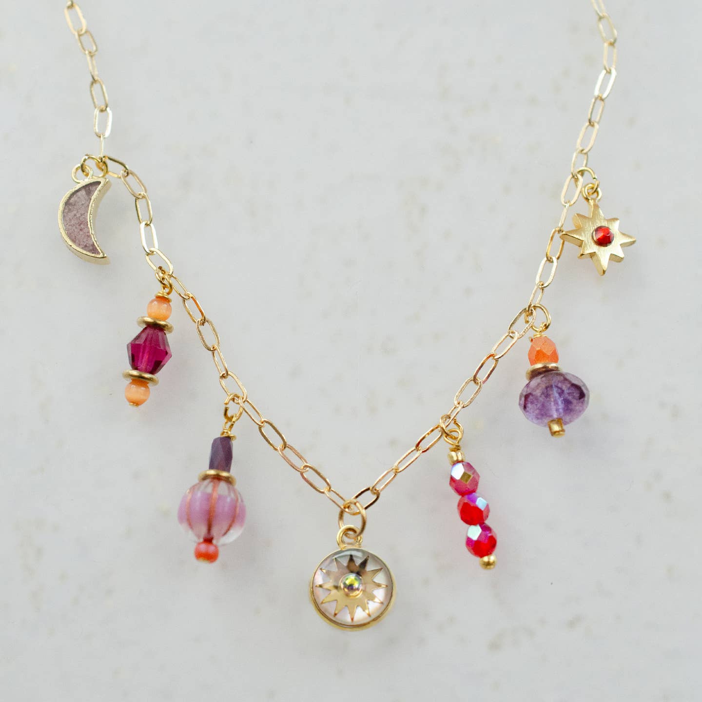 Pearl Zodiac Sign Charm Necklace