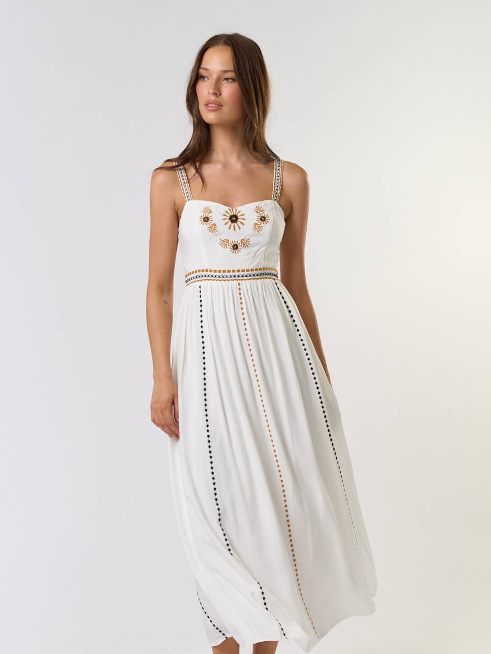Embroidered Maxi Dress Blue Harvest Apparel Embroidered Maxi Dress Blue Harvest Apparel