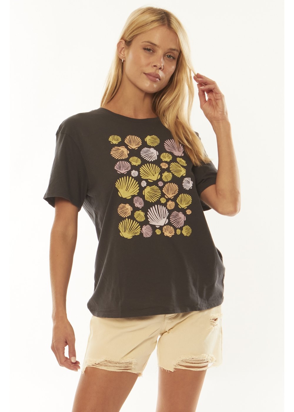 Shelley SS Boyfriend Knit Tee
