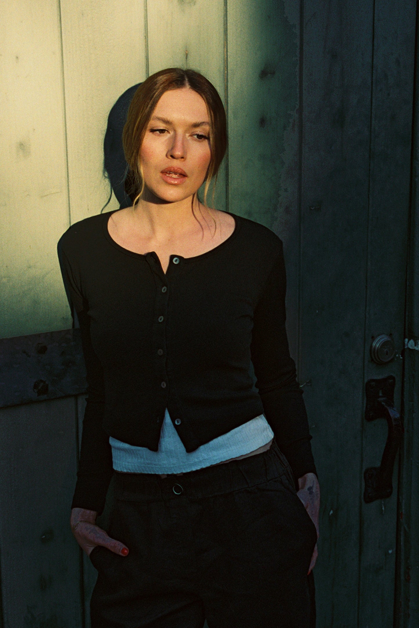 Organic Rib Cardigan