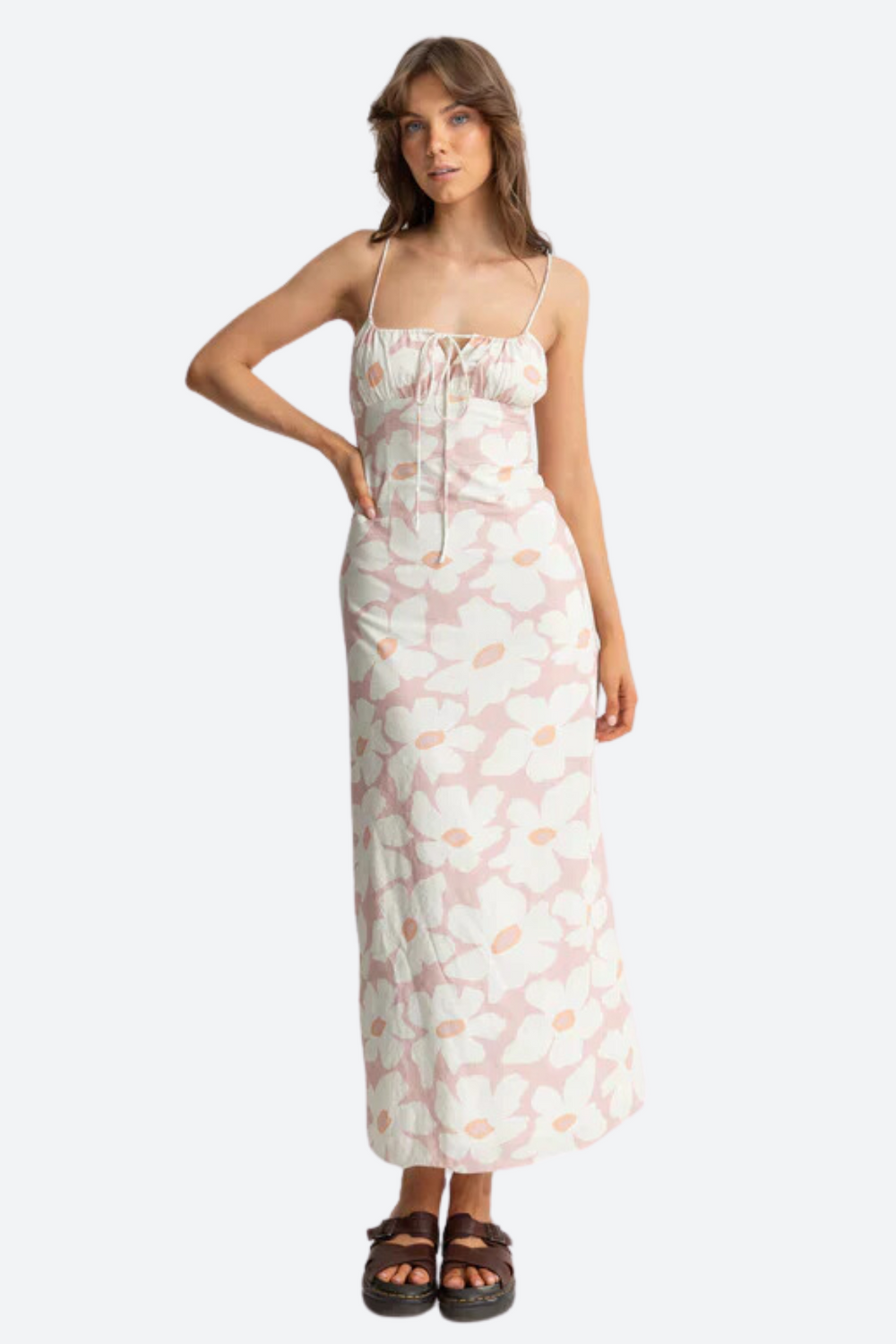 MIMI FLORAL GATHERED MAXI DRESS MIMI FLORAL GATHERED MAXI DRESS