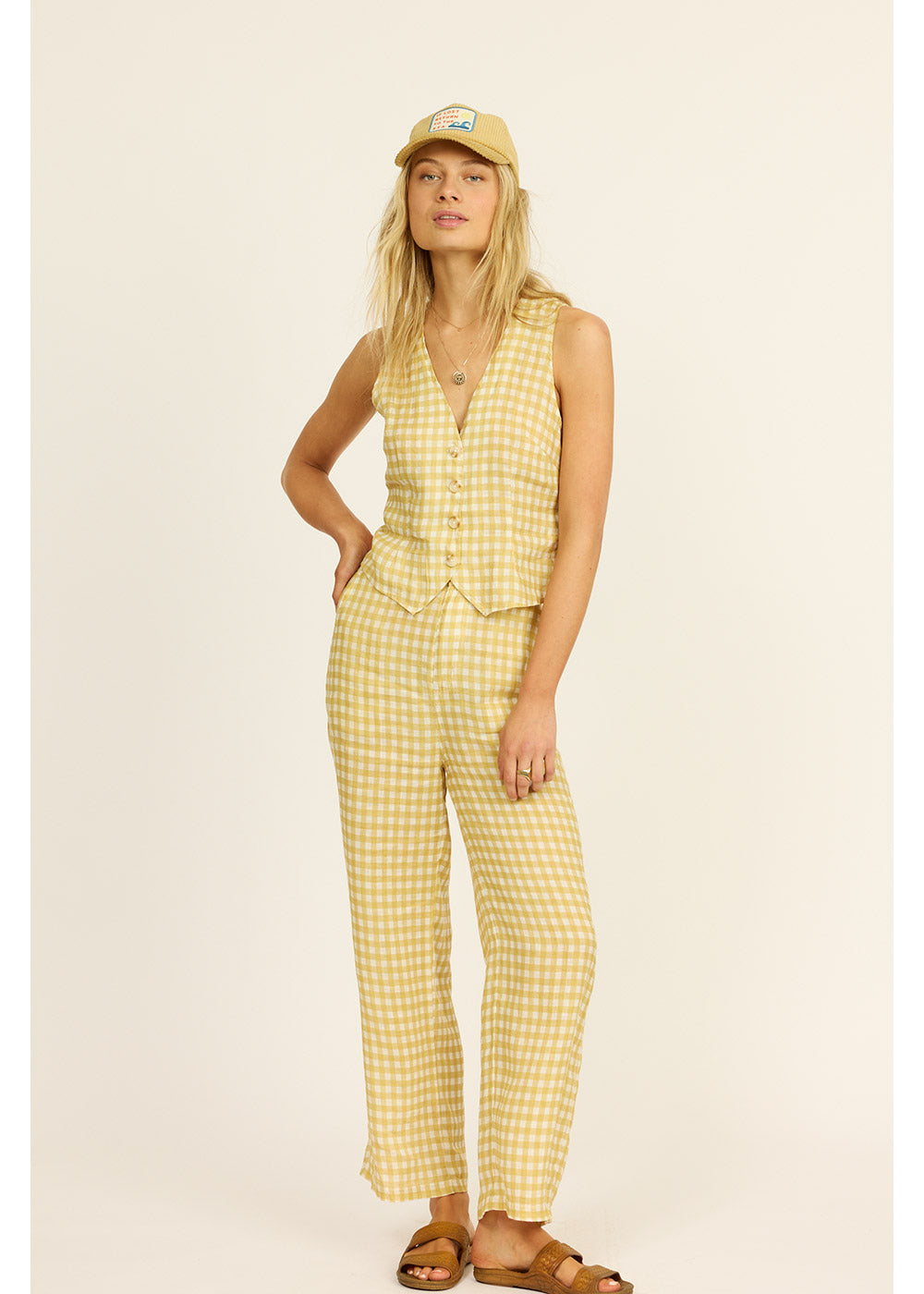 Cross Step Woven Top