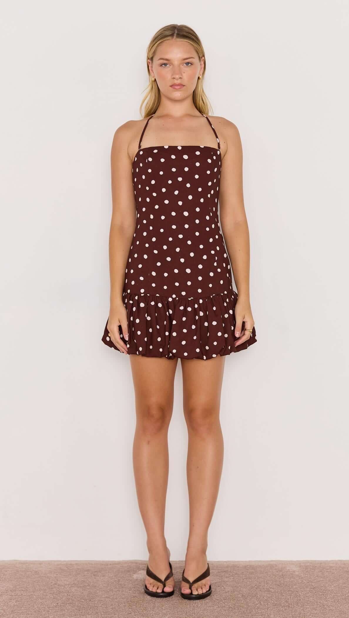 Cedar Spot Bubble Mini Dress