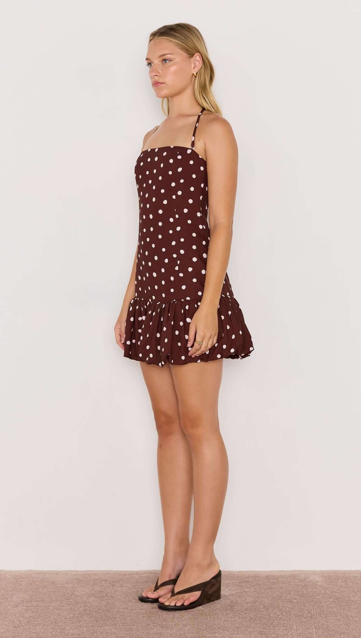 Cedar Spot Bubble Mini Dress
