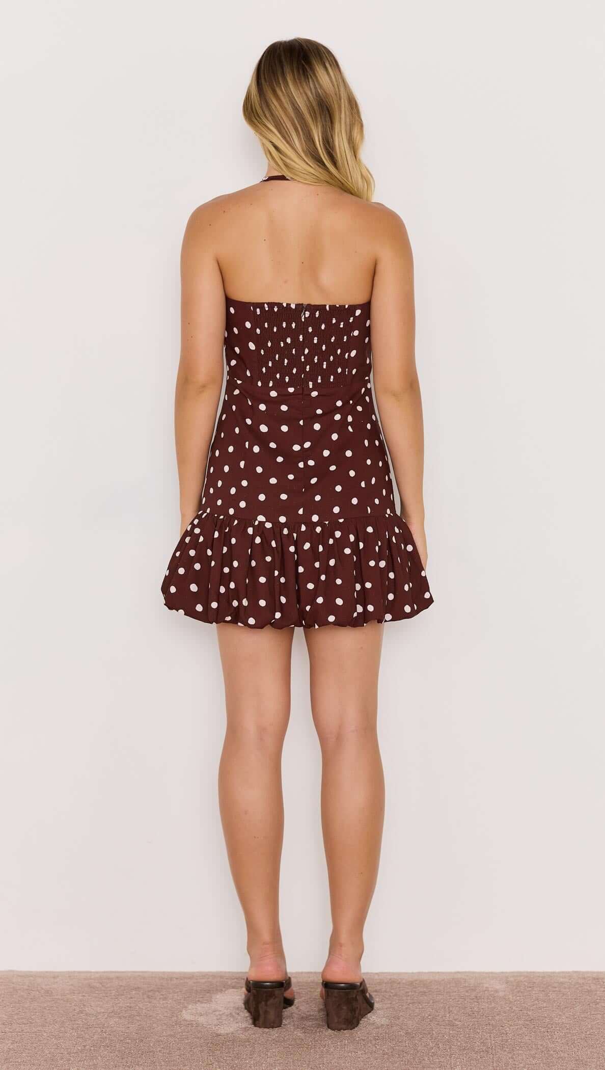 Cedar Spot Bubble Mini Dress
