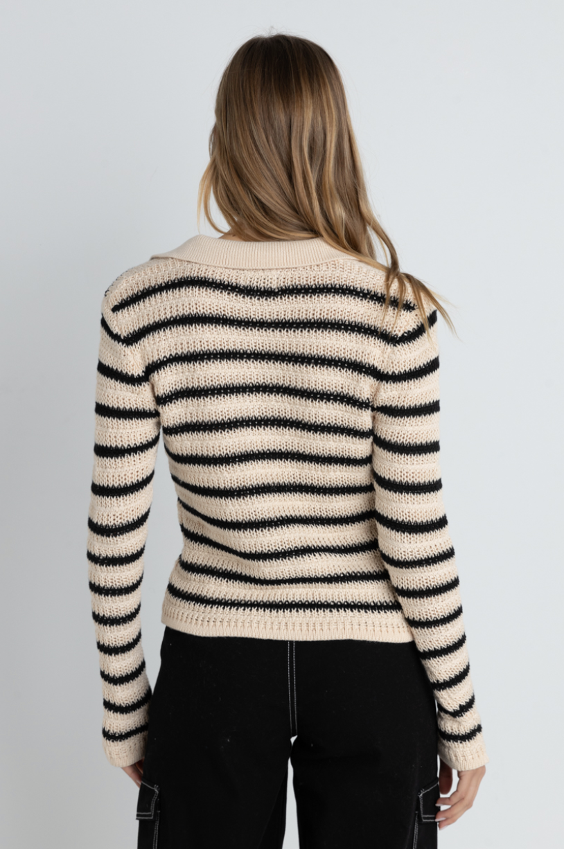 Highline Stripe Long Sleeve Knit Top
