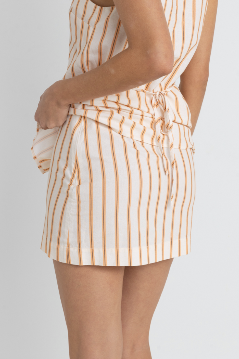 Tide Stripe Mini Skirt