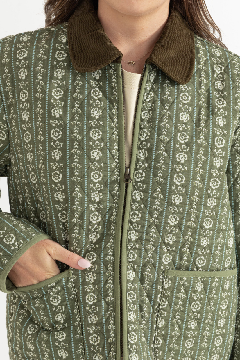 Vintage Floral Quilted Jacket