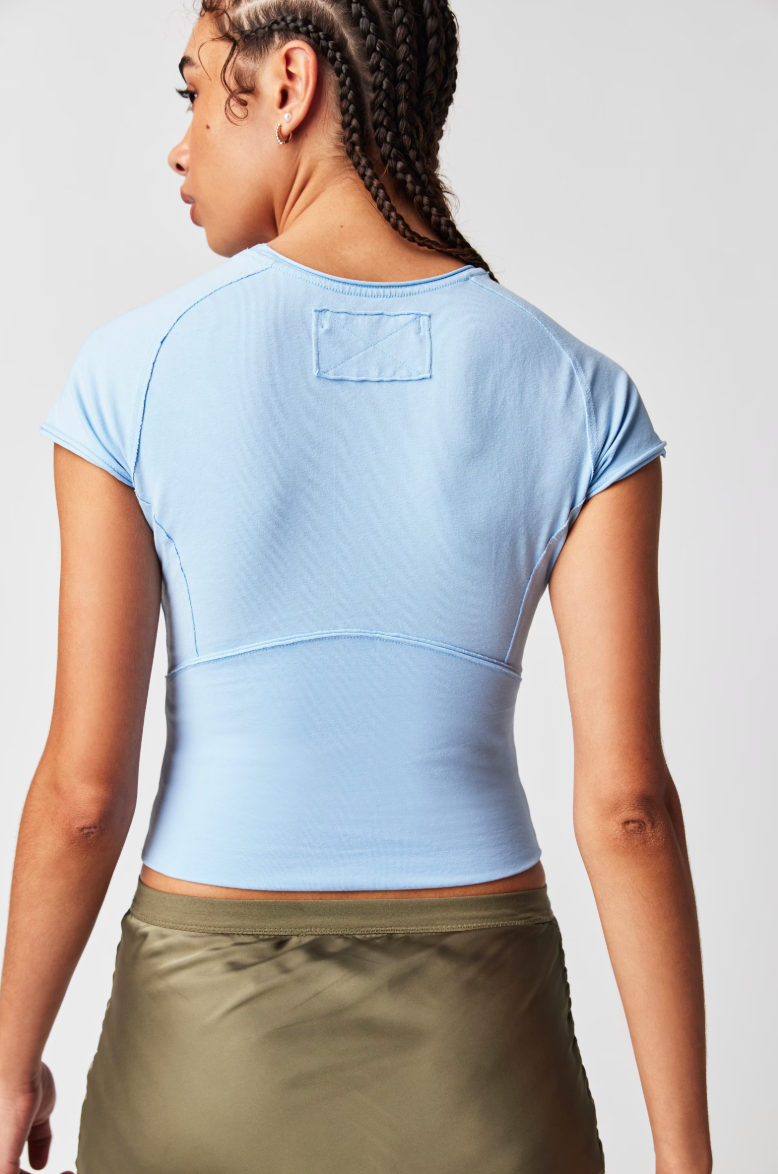 Protagonist Cropped Cap Sleeve Tee