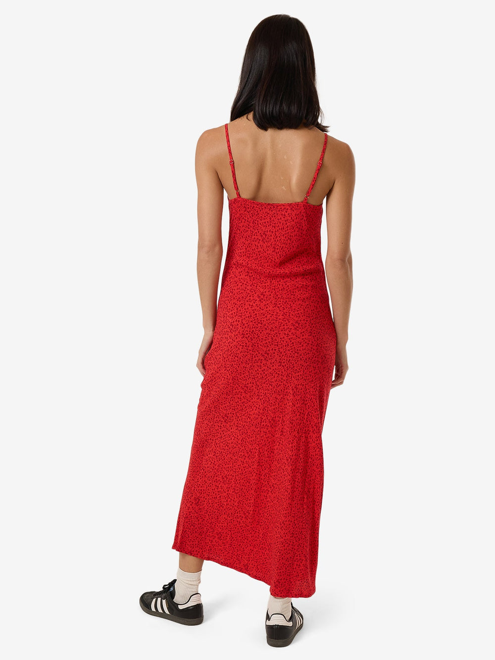 Zinnia Bias Dress - Flame Red