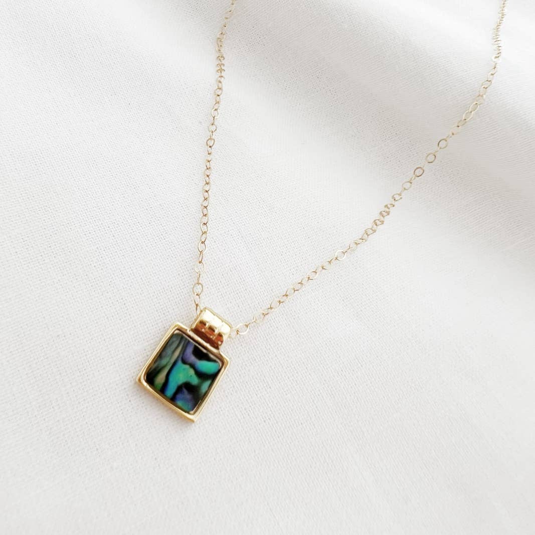Aloha Abalone Shell Beach Necklace Gold Filled