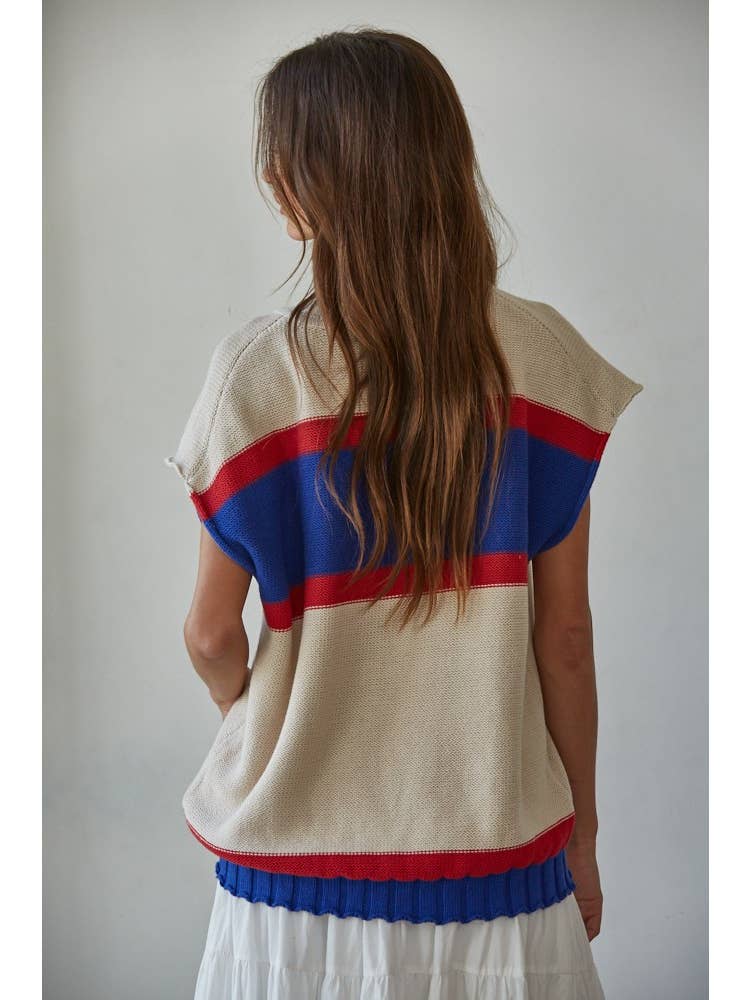 Knit V-Neck Sweater Vest