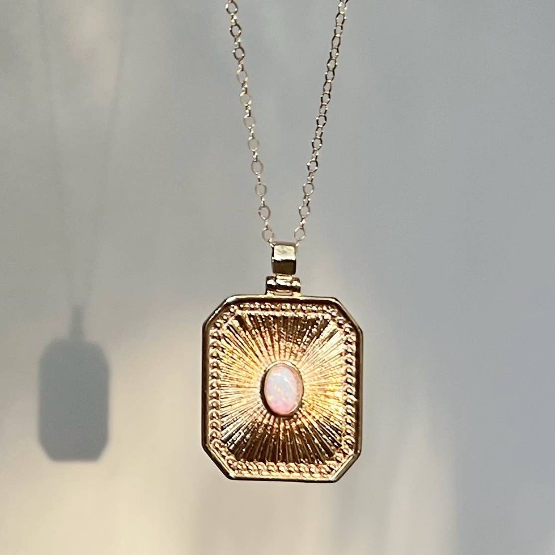 Dreamer Opal Pendant Necklace Gold Filled