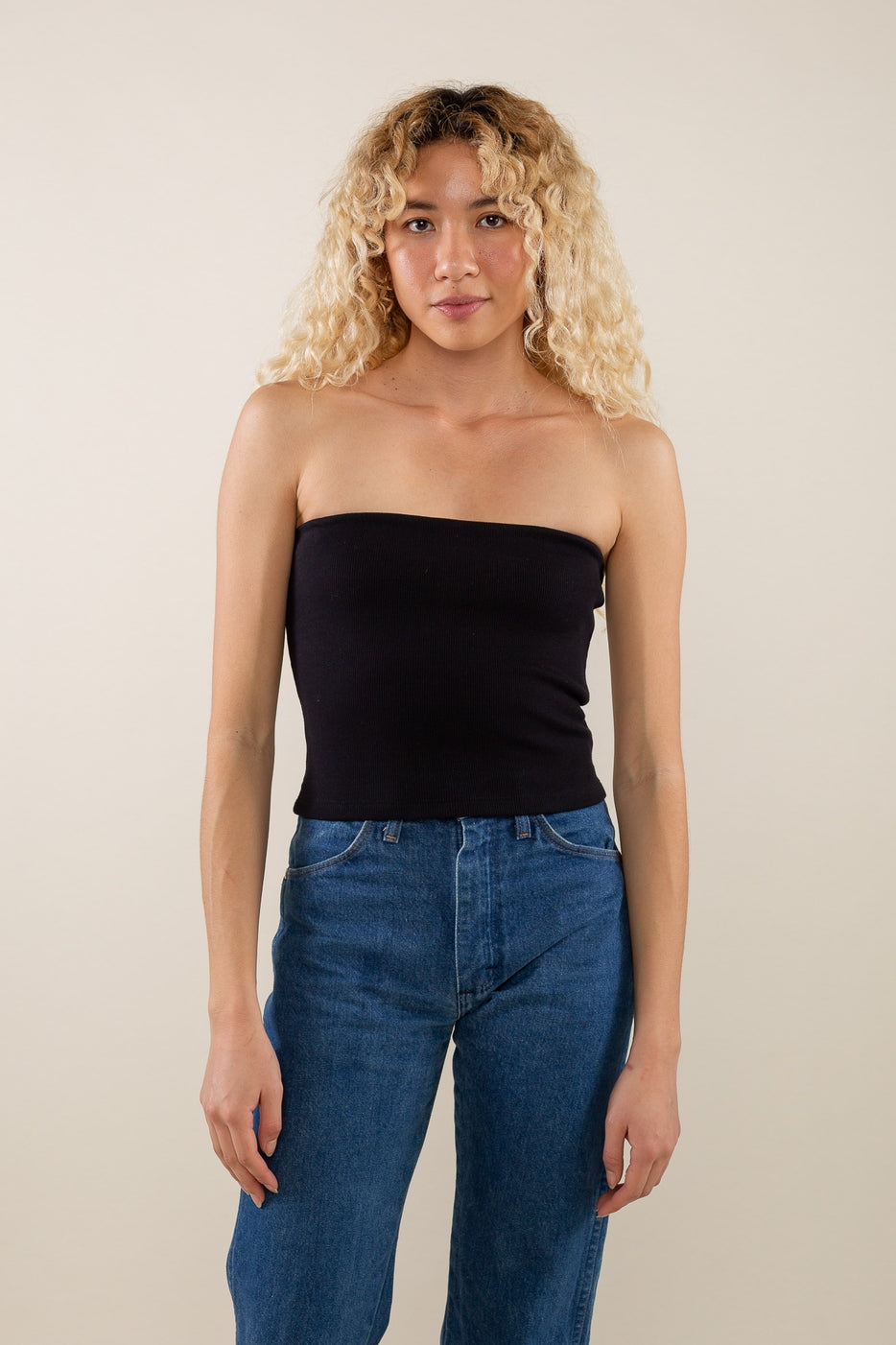 Ace Bandeau Top - Black