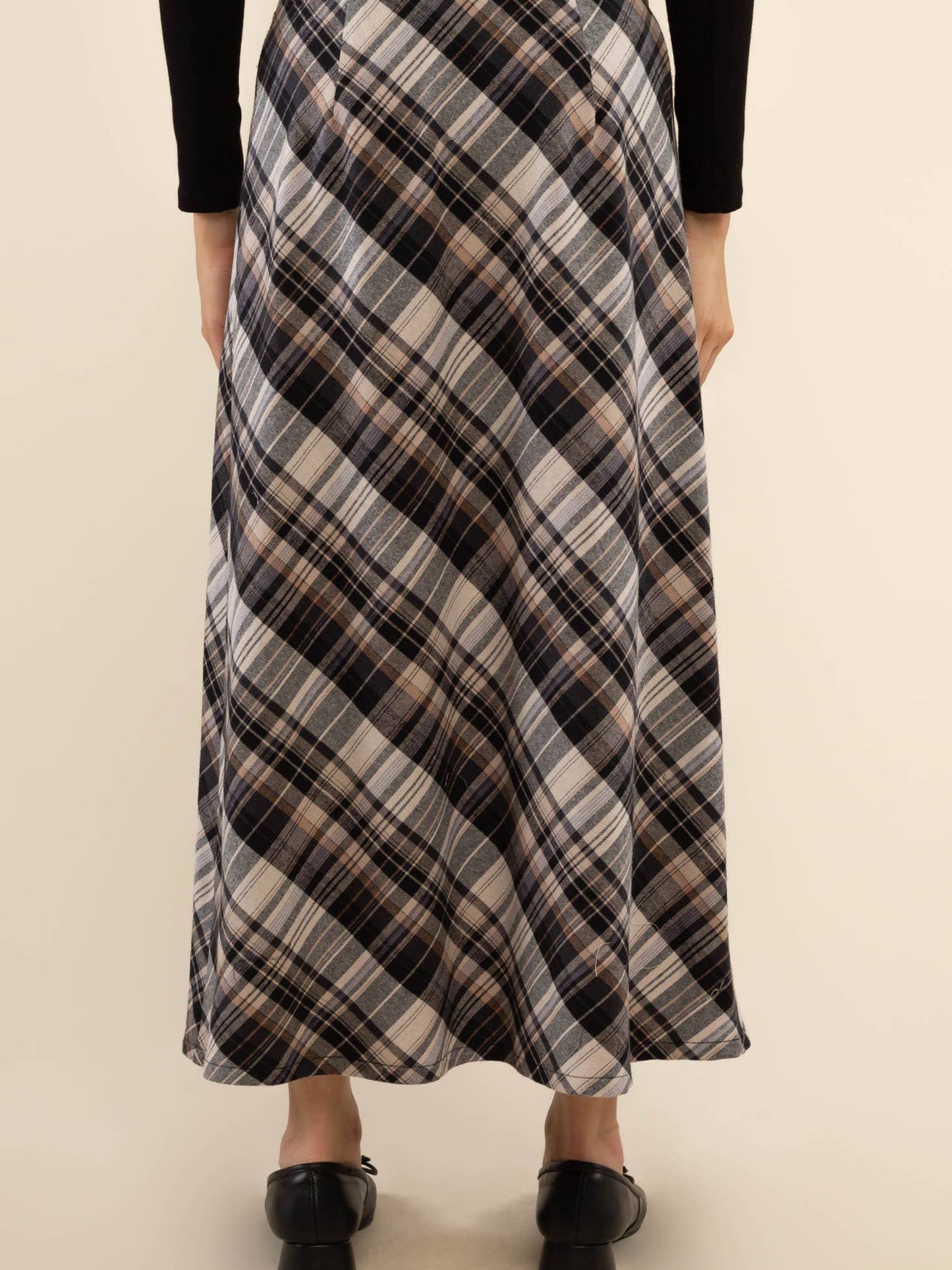 Magnolia Flannel Plaid Maxi Skirt