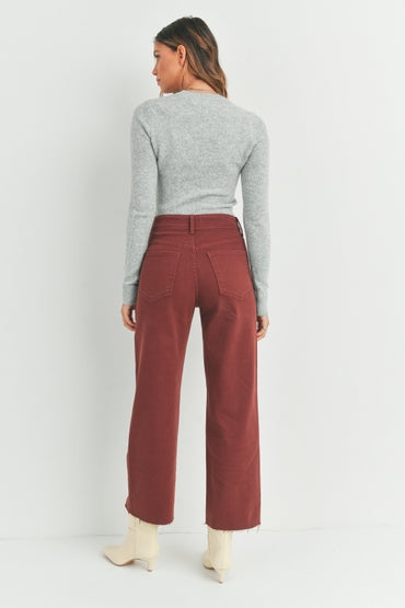 High Rise Utility Wide Leg - CINNAMON