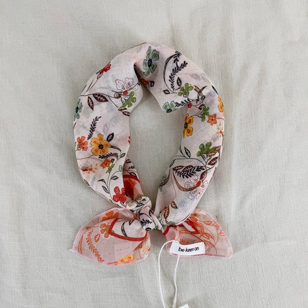 Floral Border Scarf