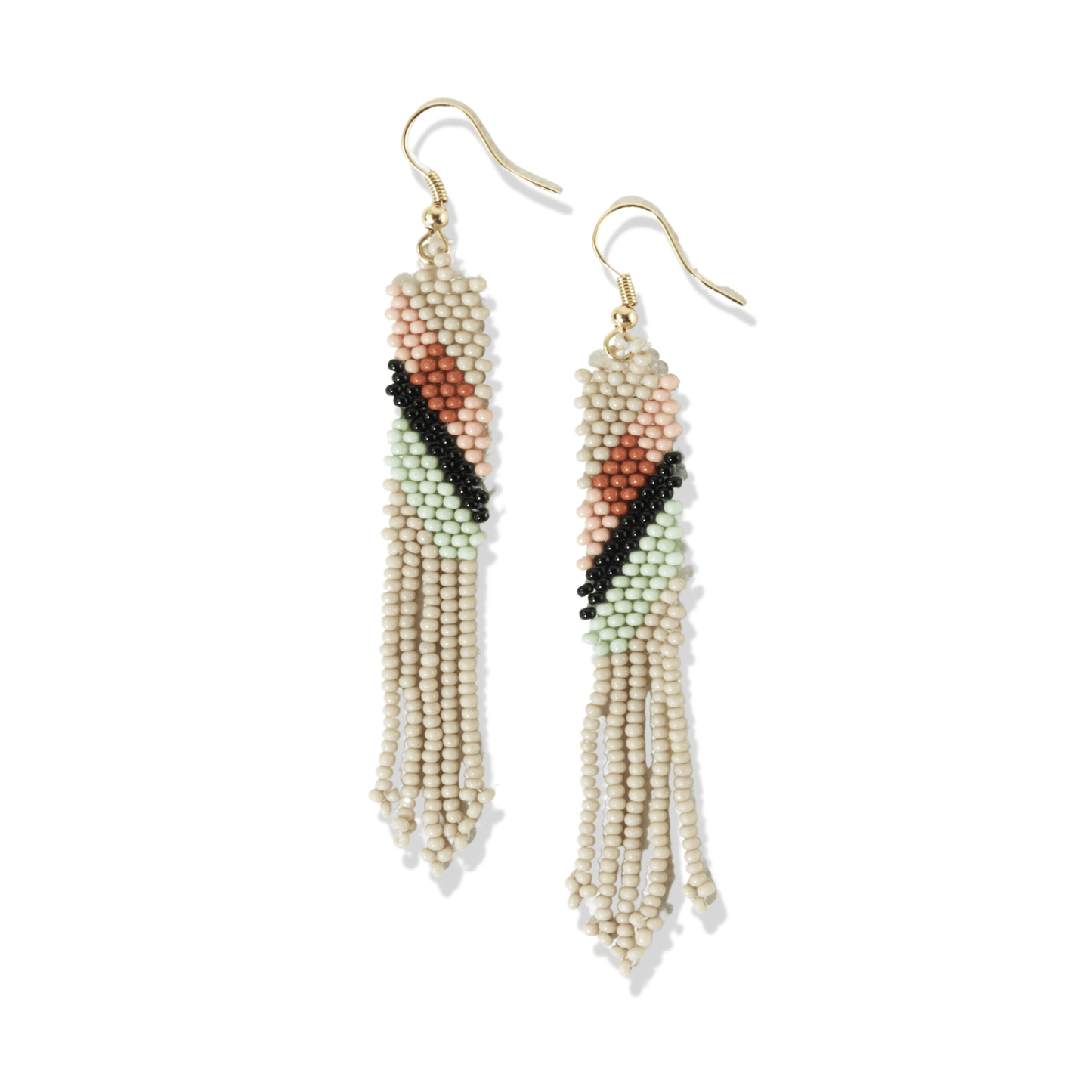 Emma Angles Beaded Fringe Earrings
