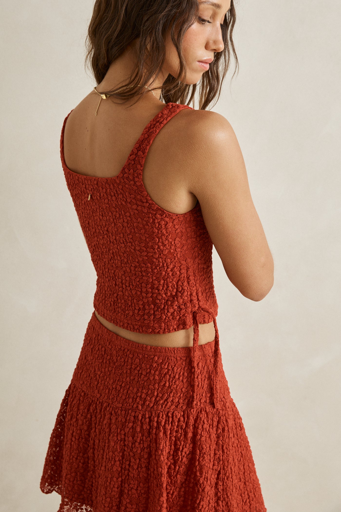 gigi lace tie side top