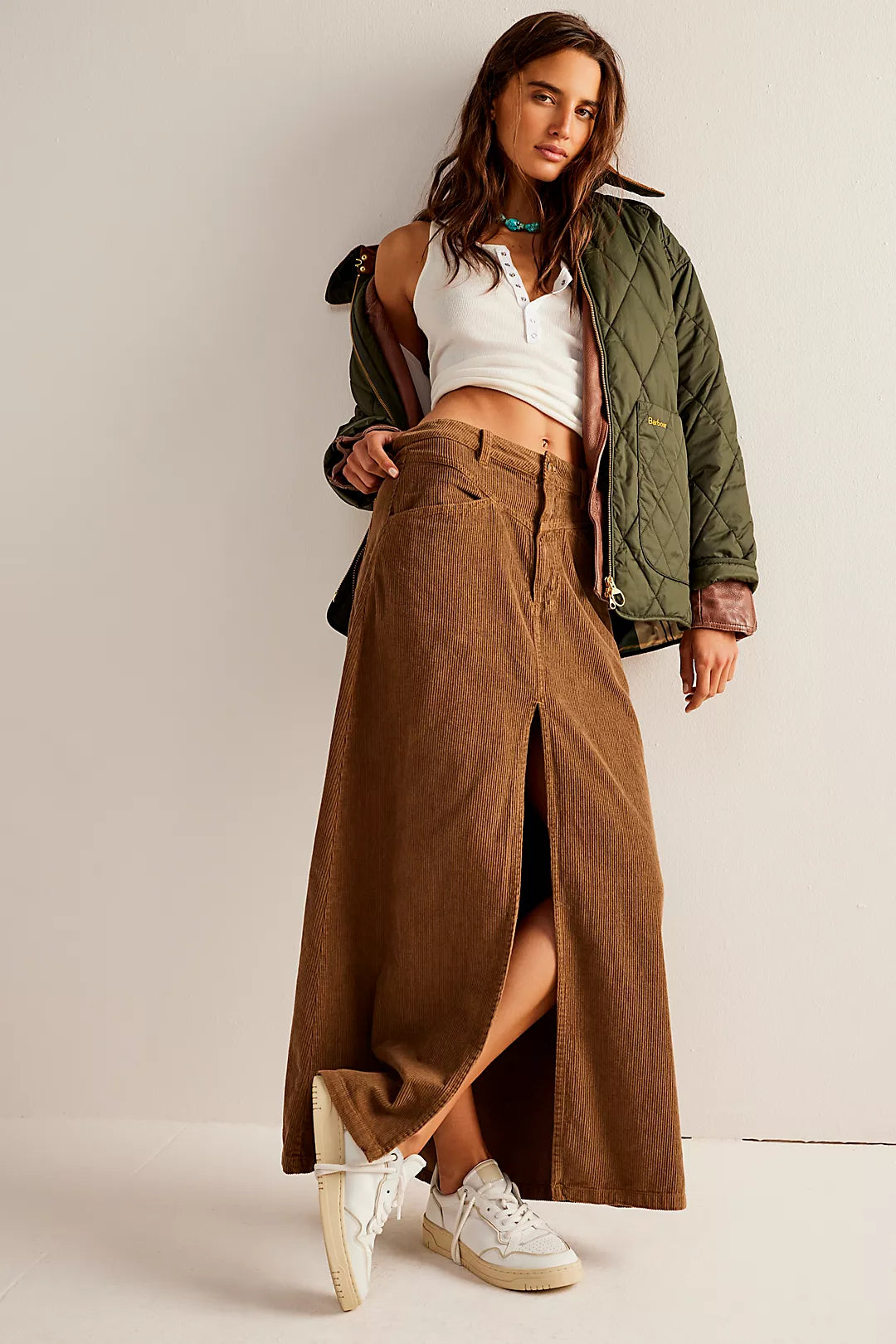 Come As You Are Cord Maxi Skirt