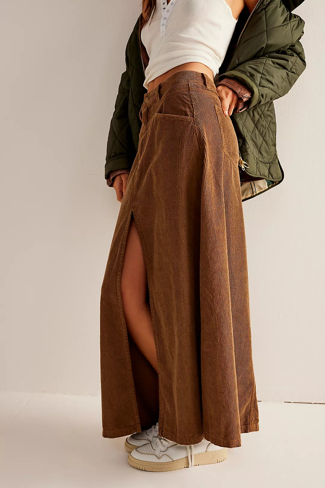 Come As You Are Cord Maxi Skirt