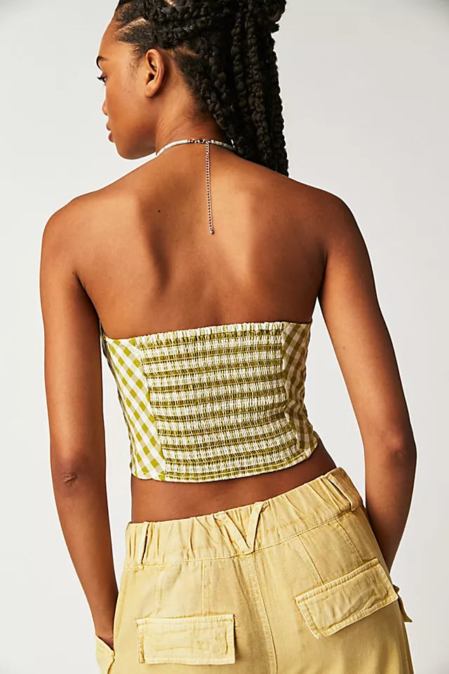 Leilani Gingham Tube Top