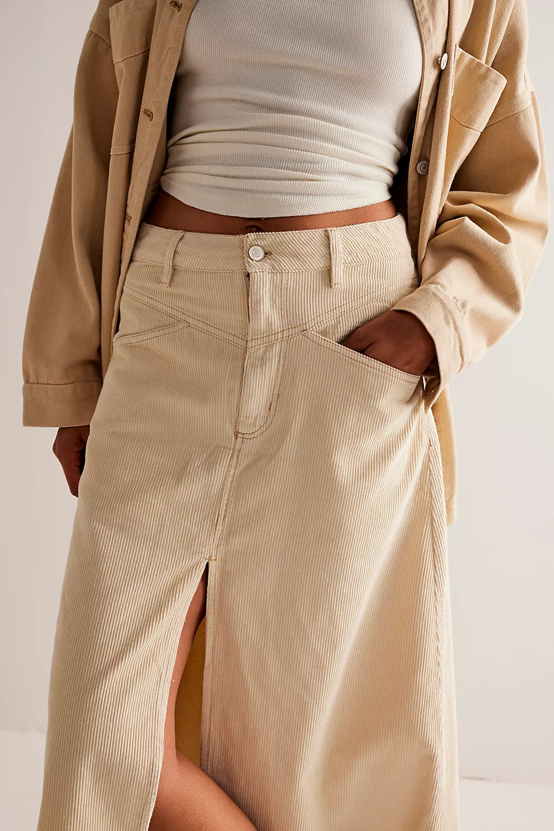 Come As You Are Cord Maxi Skirt