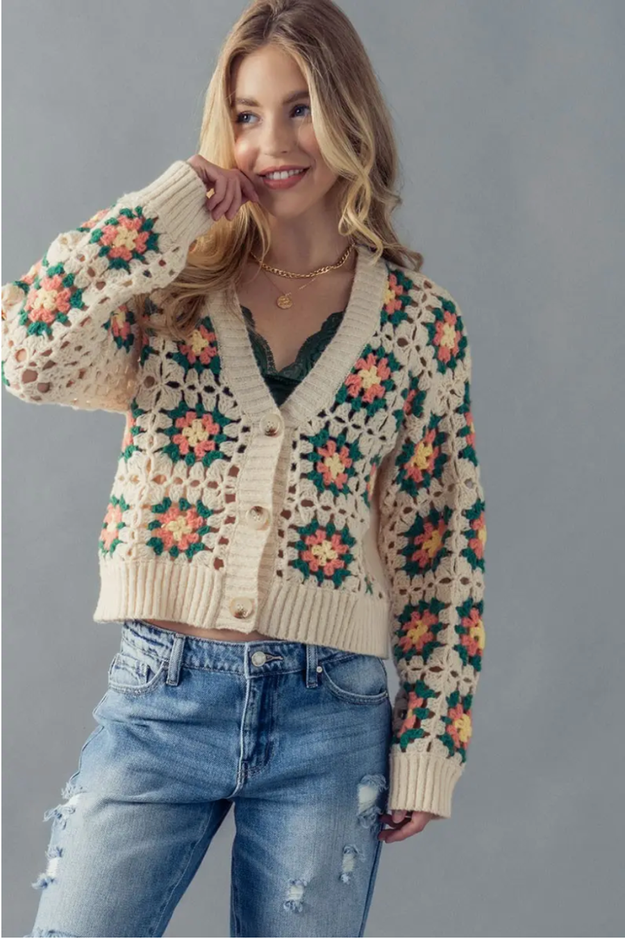 Vintage Crochet Cardigan