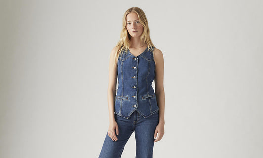 LONGLINE DENIM VEST ENCHANTMENT