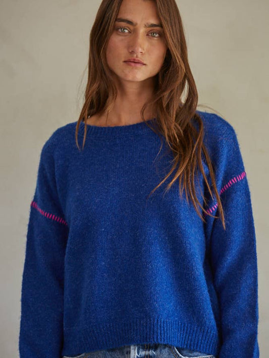 Knit Polyester Acrylic Wool Spandex Sweater